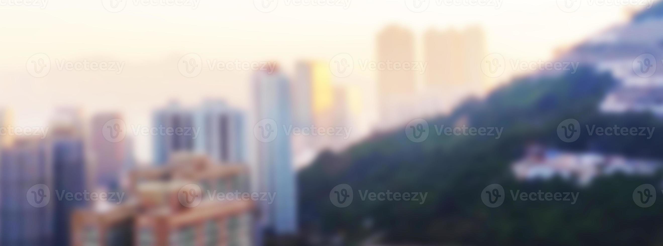 blurred montage urban building background. Defocused image photo