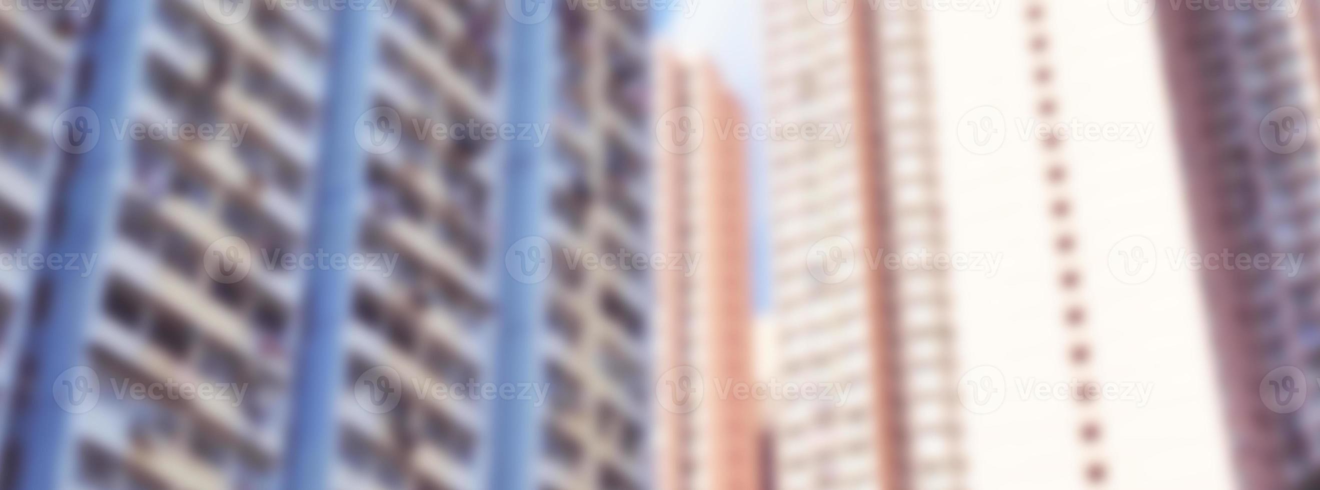 blurred montage urban building background. Defocused image photo