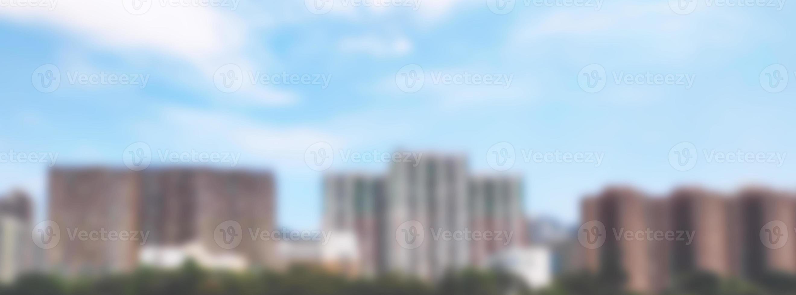 blurred montage urban building background. Defocused image photo