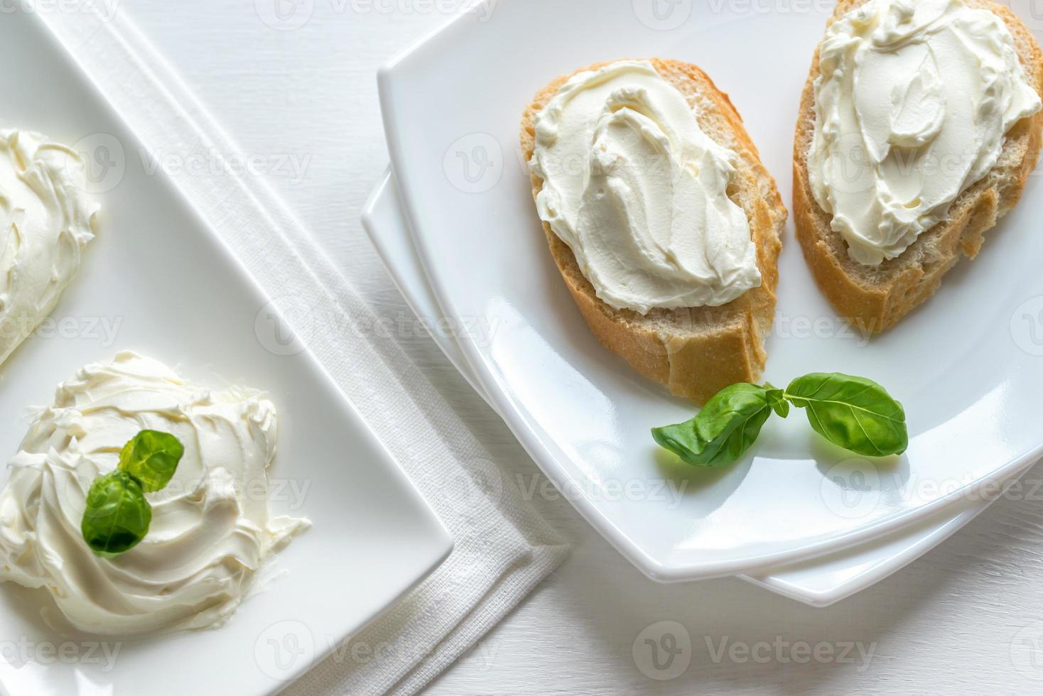 Sandwiches with cream cheese photo