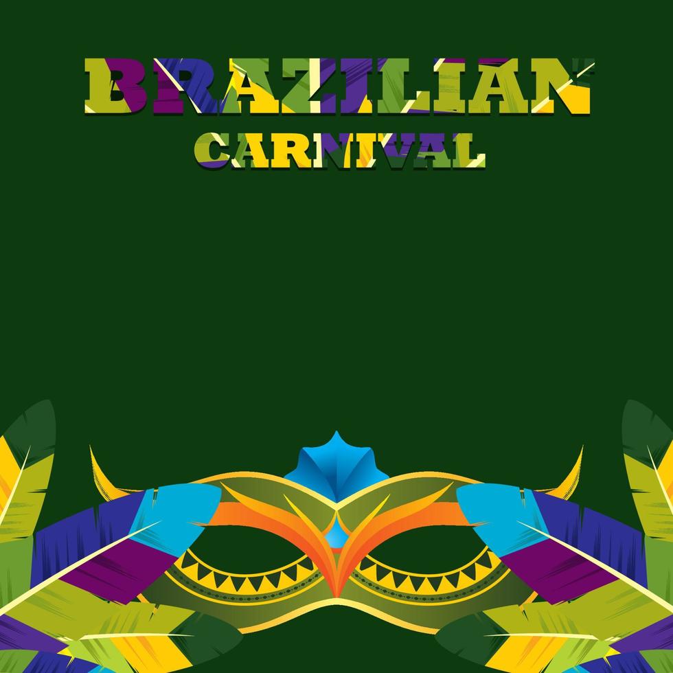 brazil carnival background. carnival party greeting post feed vector