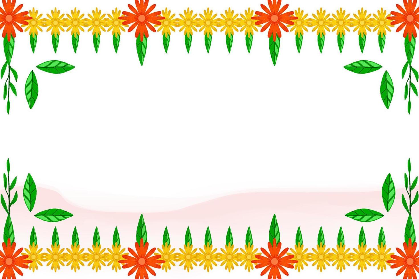 hand drawn ugadi garland frame illustration vector