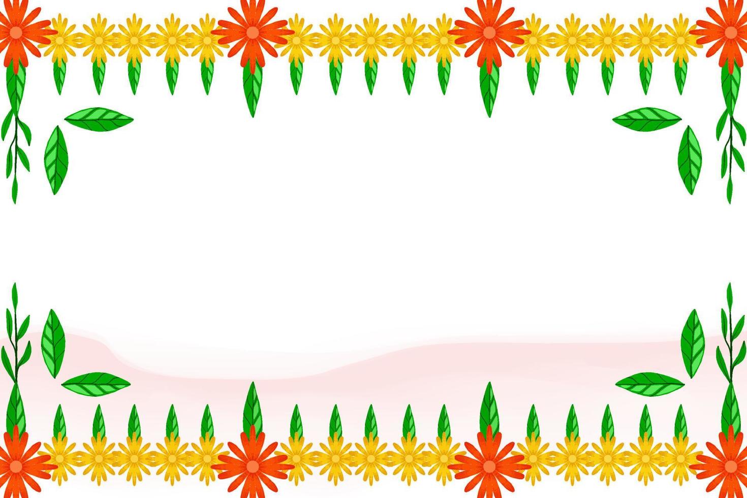 hand drawn ugadi garland frame illustration vector