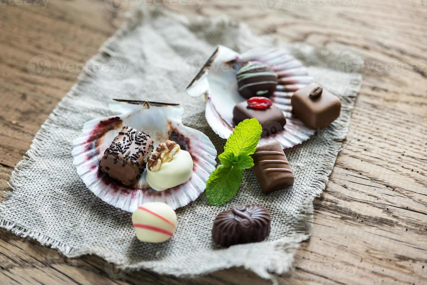 Luxury chocolate candies photo