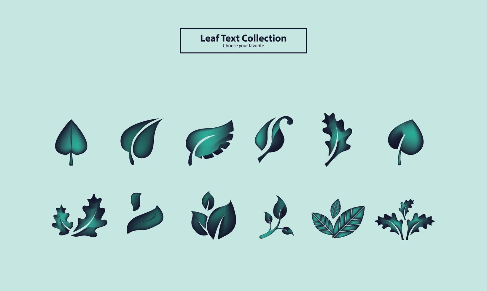 green leaf design set background vector floral decorative element collection summer wallpaper tree