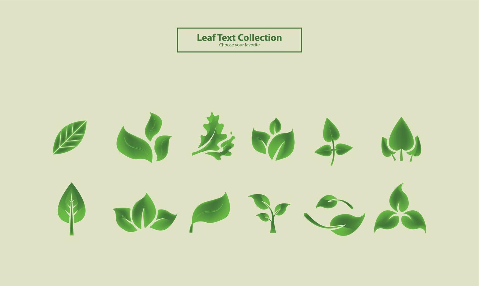 green leaf design set background vector floral decorative element collection summer wallpaper tree