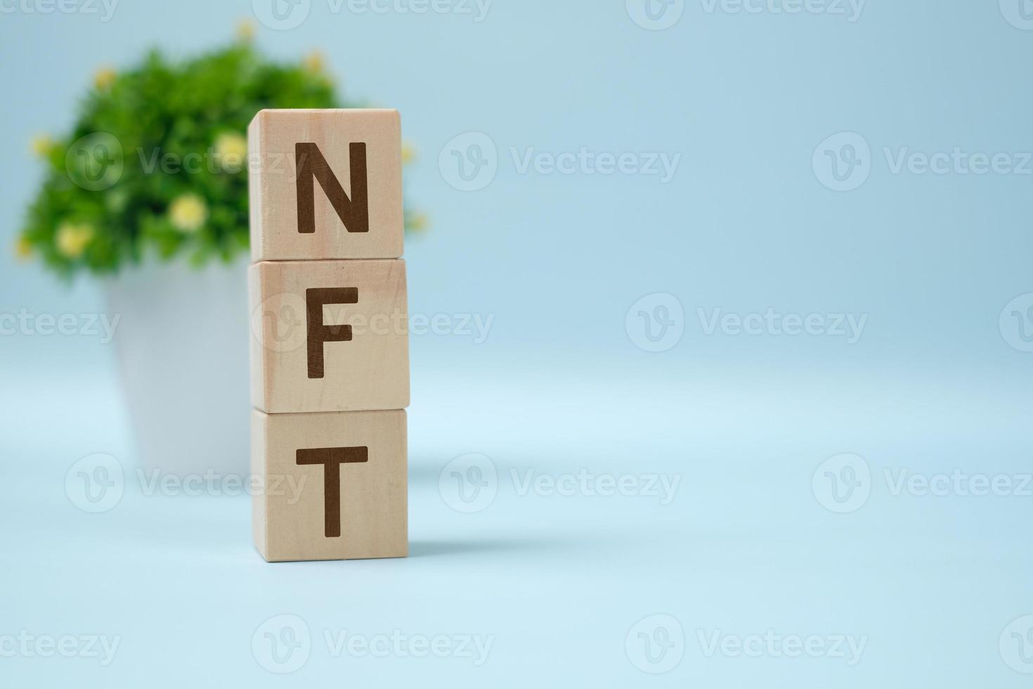 Non-fungible tokens concept NFT. photo