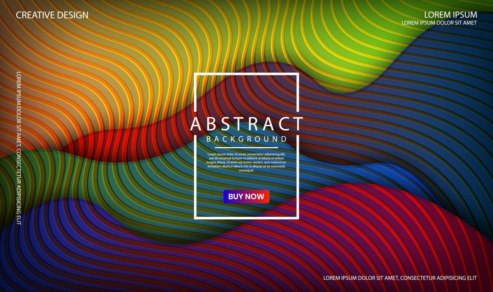 3D colorful liquid waves abstract background, overlap layers on dark space with wood stripes texture decoration. Modern template element dynamic style for flyer, card, cover, brochure, or landing page vector