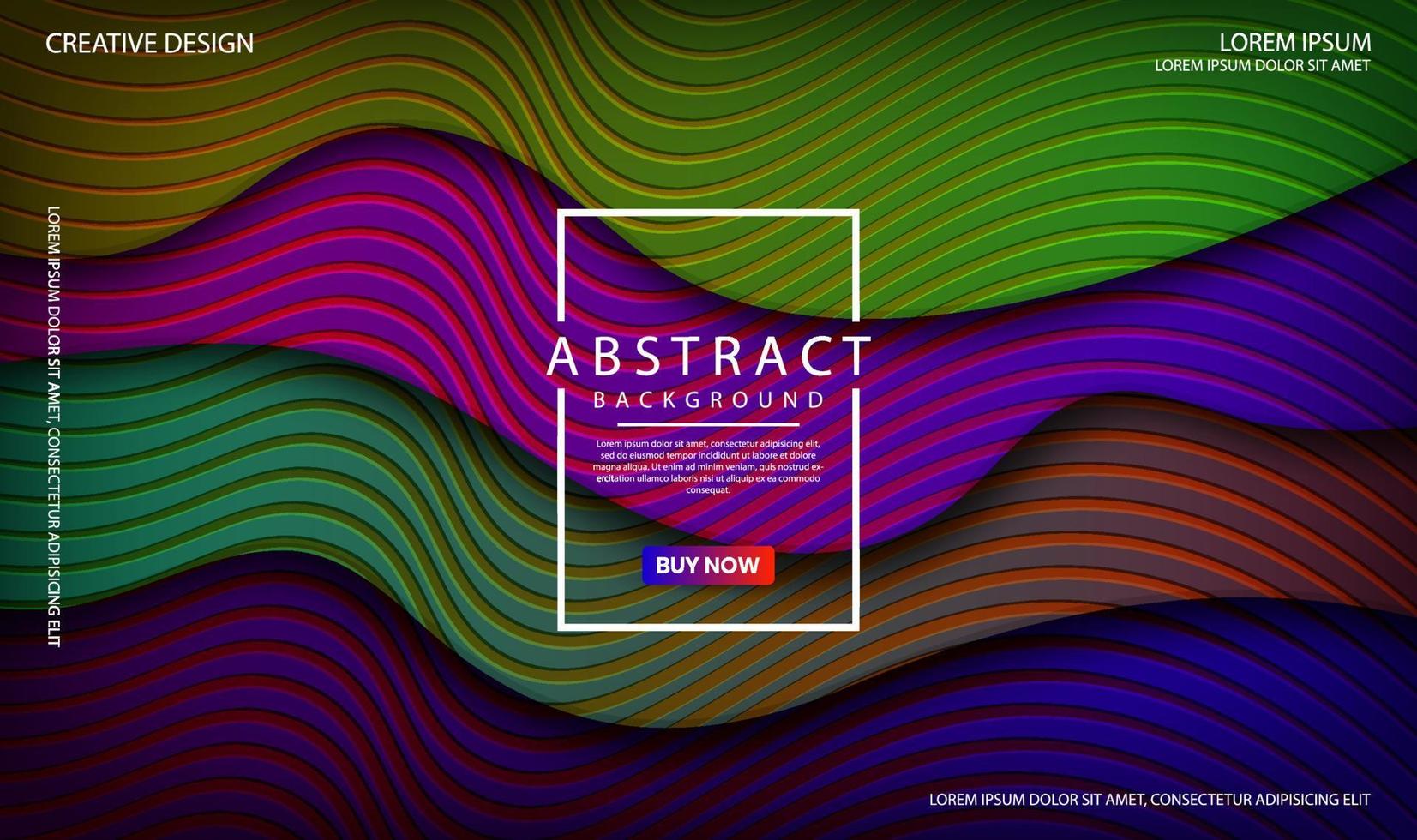 3D colorful liquid waves abstract background, overlap layers on dark space with wood stripes texture decoration. Modern template element dynamic style for flyer, card, cover, brochure, or landing page vector