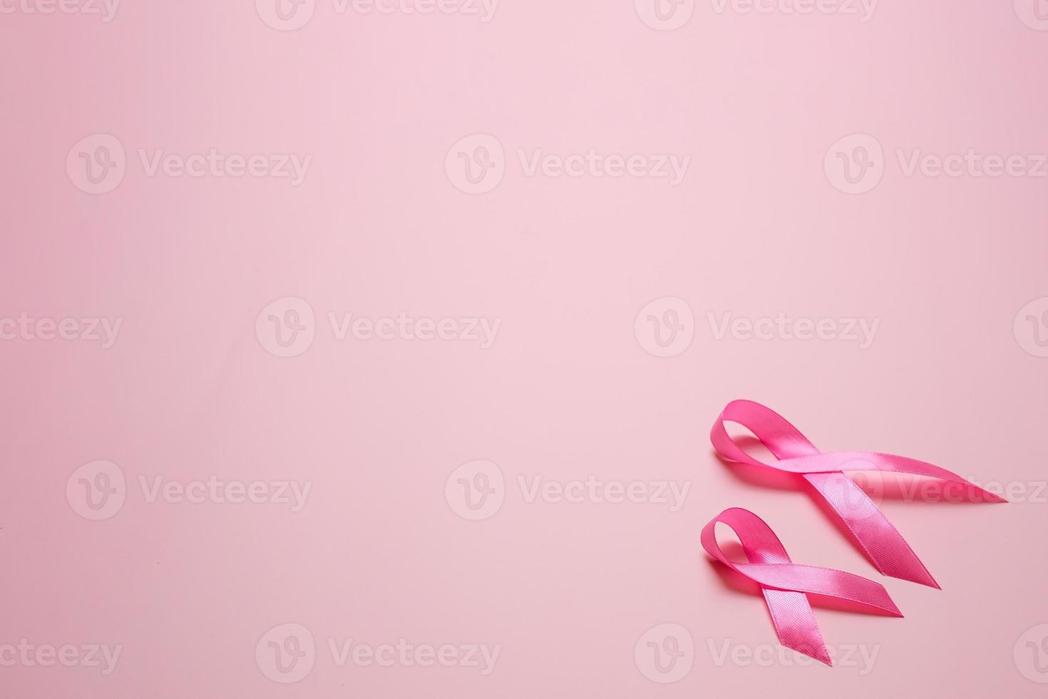Breast cancer awareness flatlay concept photo