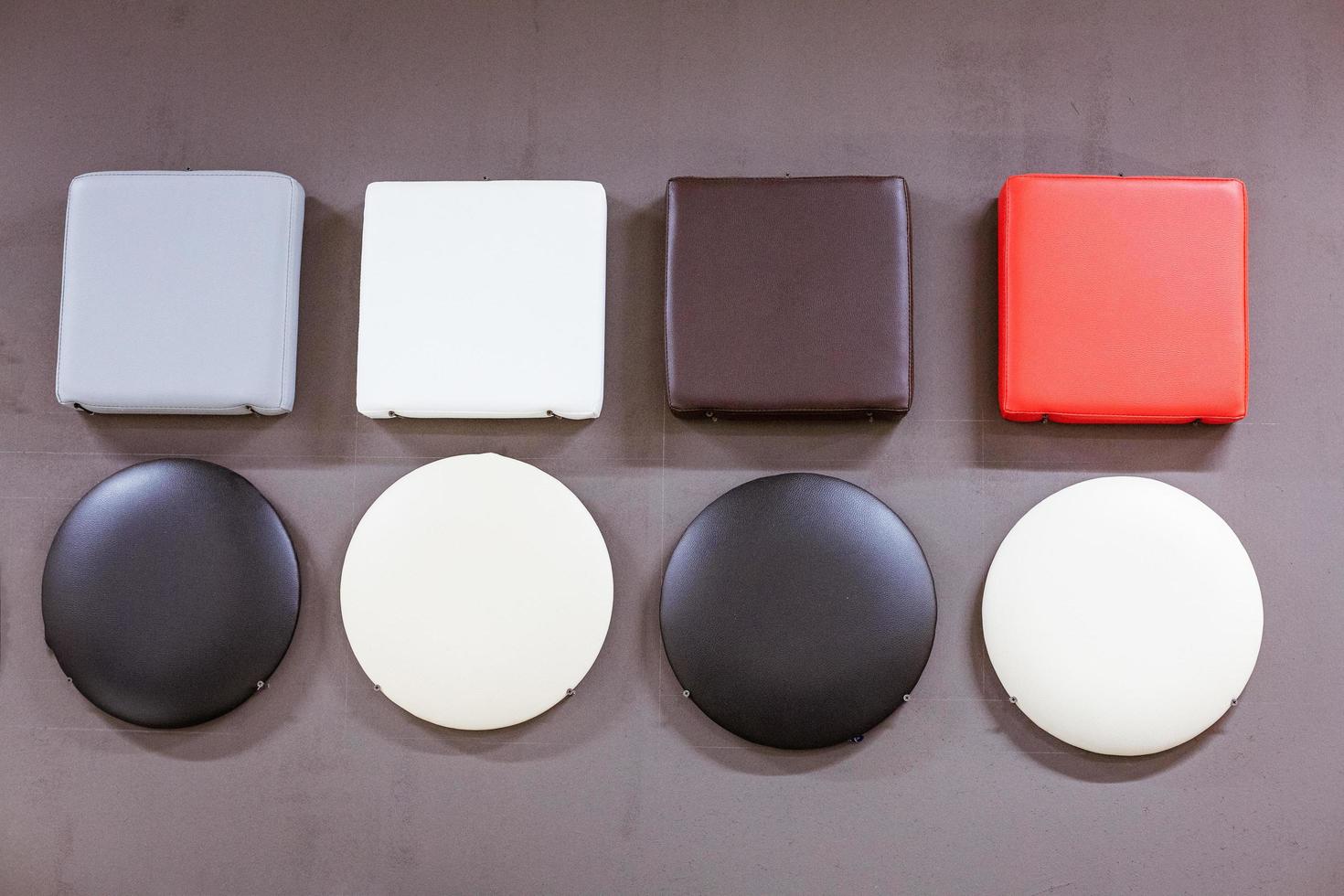 Different versions of seats on a chair in the store photo