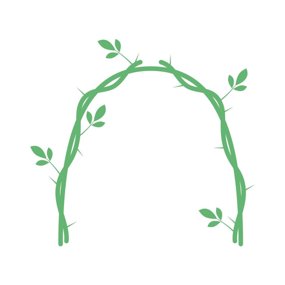 vines plants gate logo symbol vector icon illustration graphic design