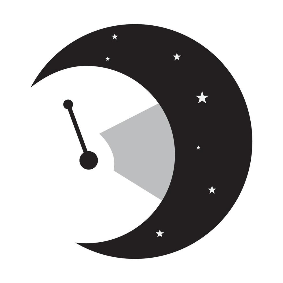crescent with astronaut logo symbol vector icon illustration graphic design