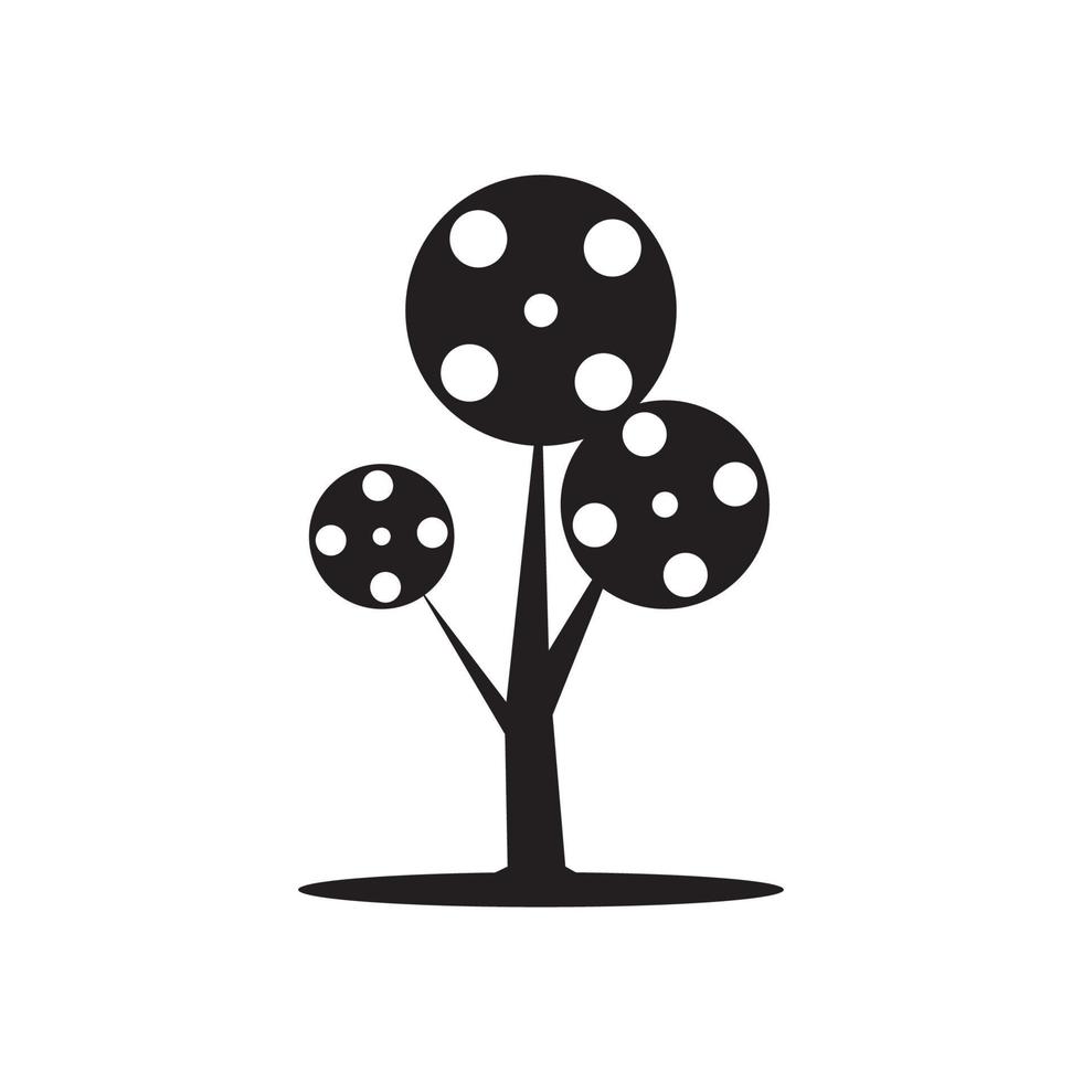 diseño de logotipo de película de rollo de películas de árbol, ilustración de icono de símbolo gráfico vectorial idea creativa vector