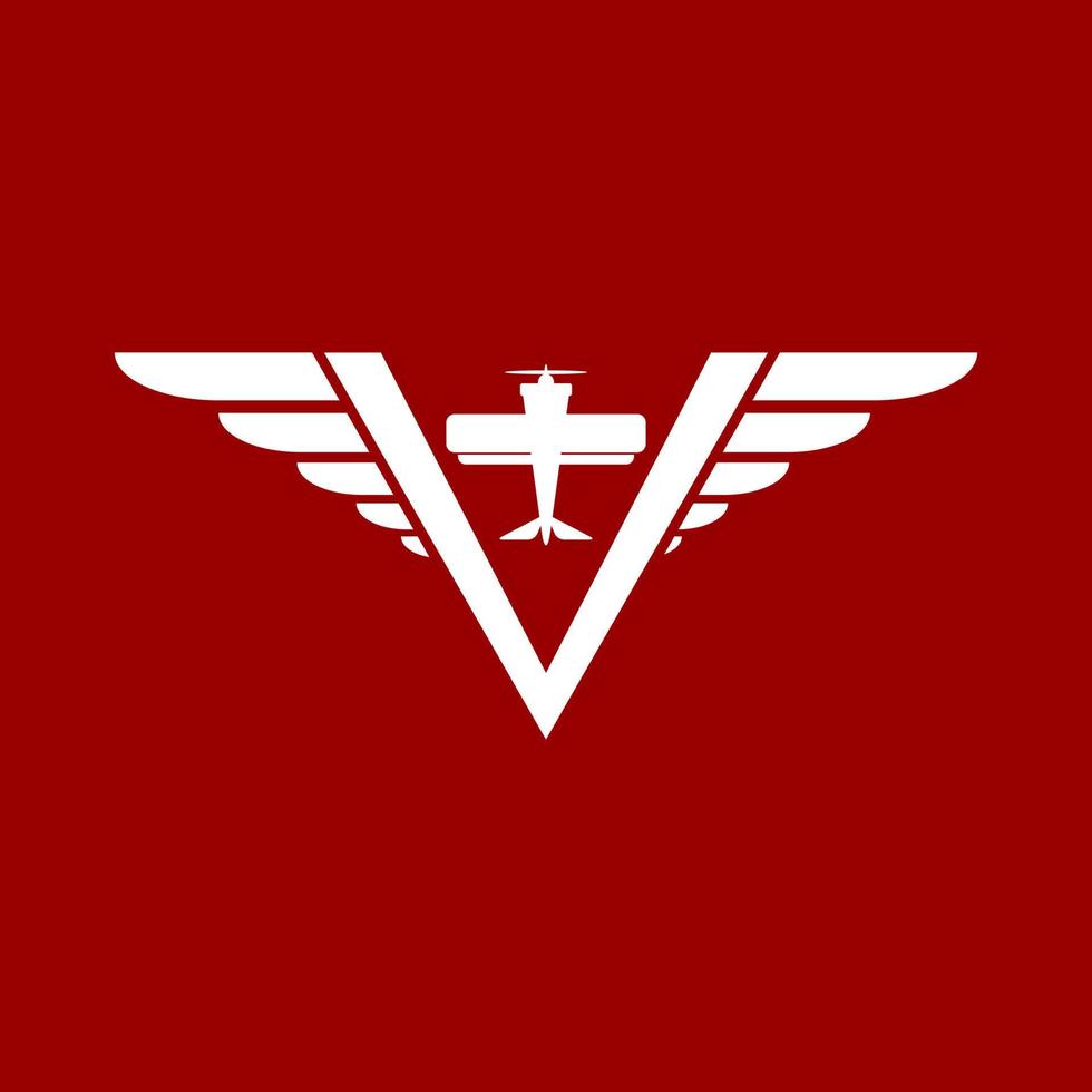vector de icono de logotipo de cinco estrellas de la fuerza aérea de avión
