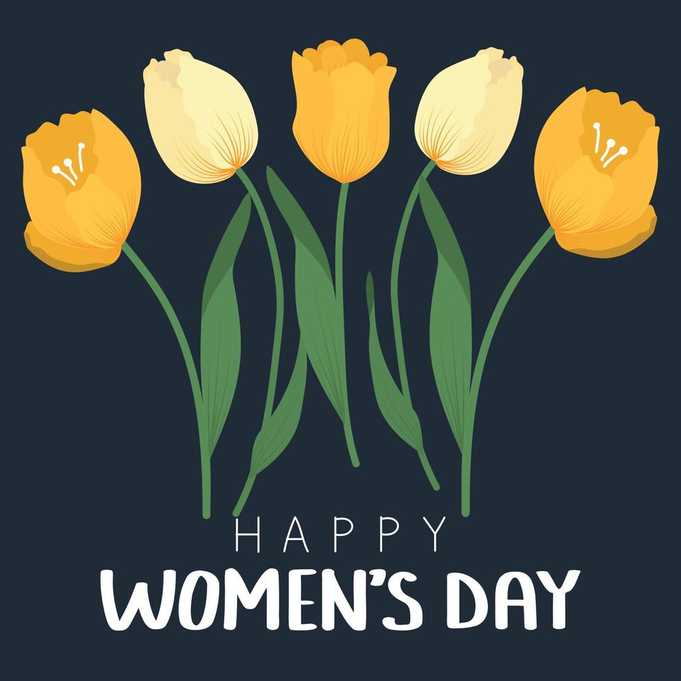 Happy Women's Day card vector