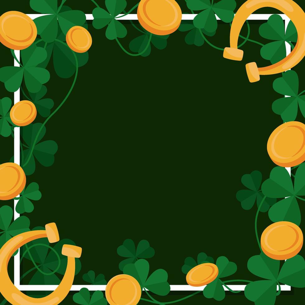 St. Patrick's Day Background with Shamrock vector