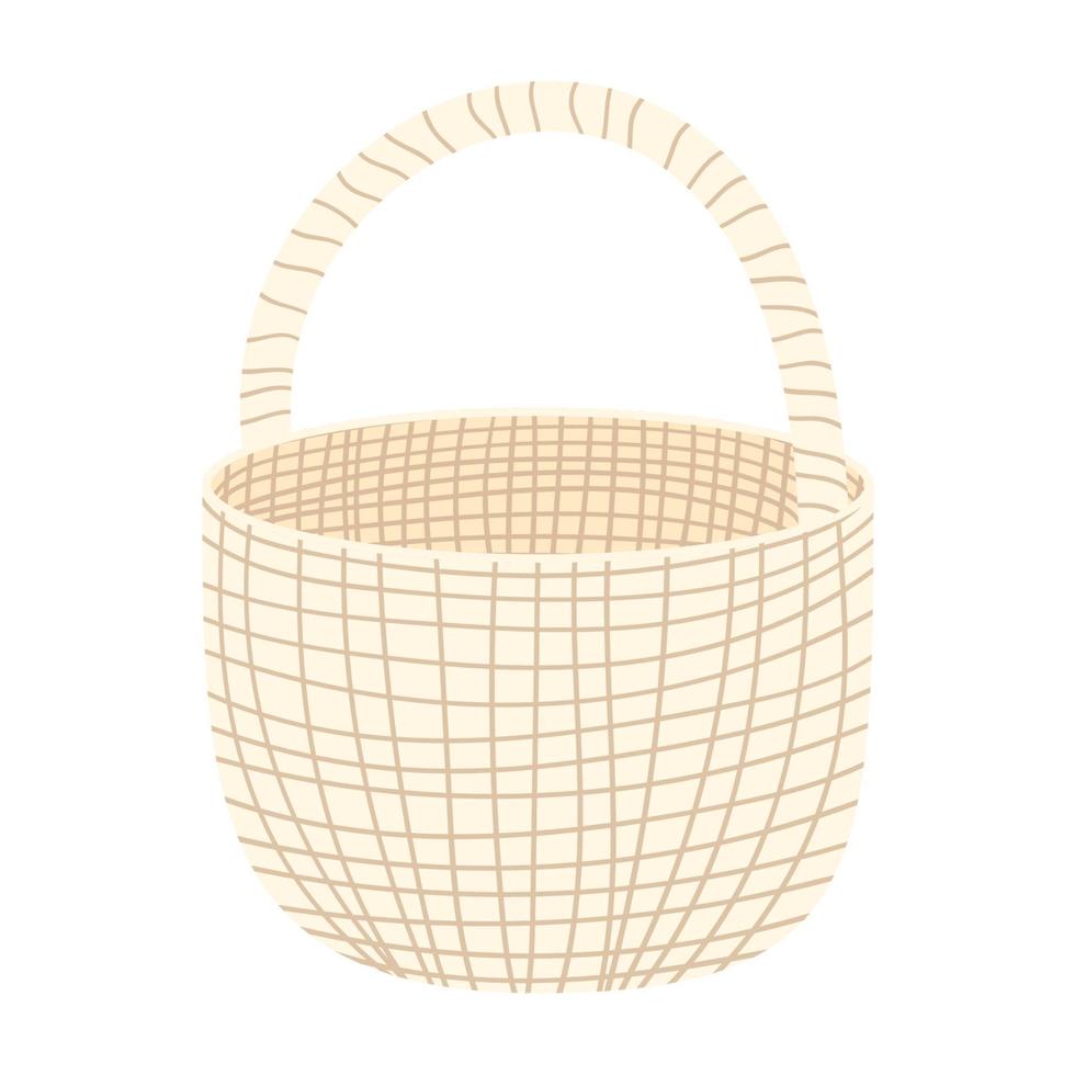 Wicker basket for garden, storage and packing of things vector