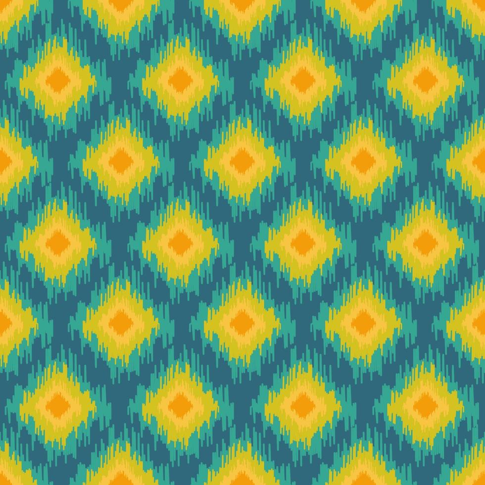 Abstract ethnic ikat chevron seamless pattern. Geometric striped folk ornament. Tribal vector texture. Traditional background for fabric in Asian countries. Carpet rug imitation.