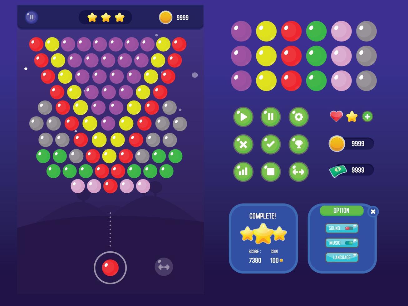 Bubble Shooter Vector Art, Icons, and Graphics for Free Download