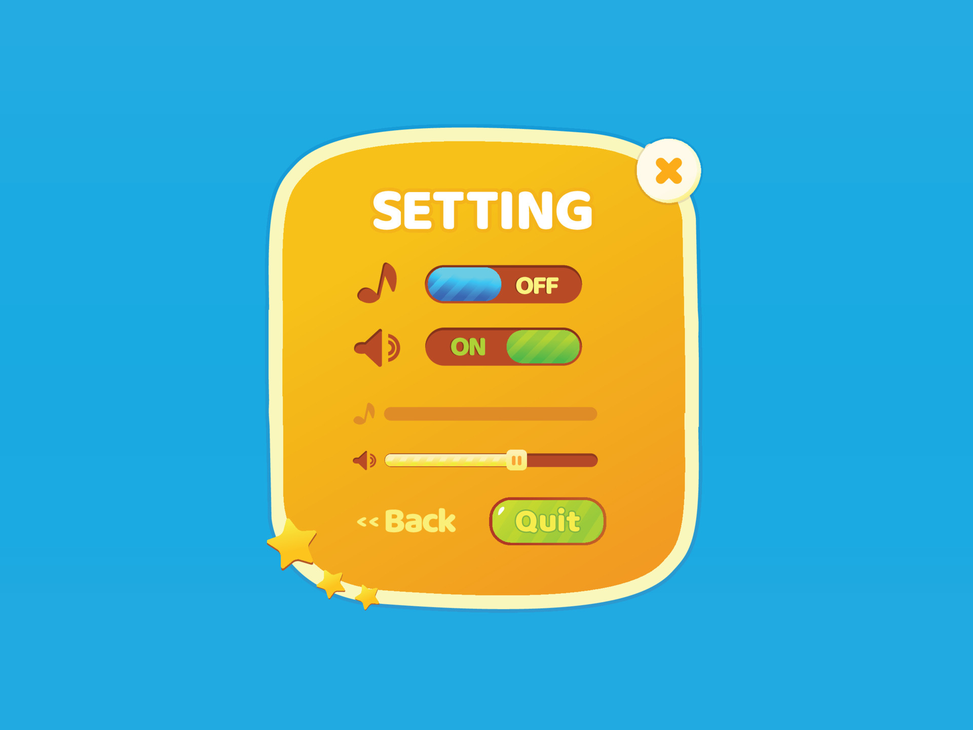 Game Setting Menu 5735488 Vector Art at Vecteezy