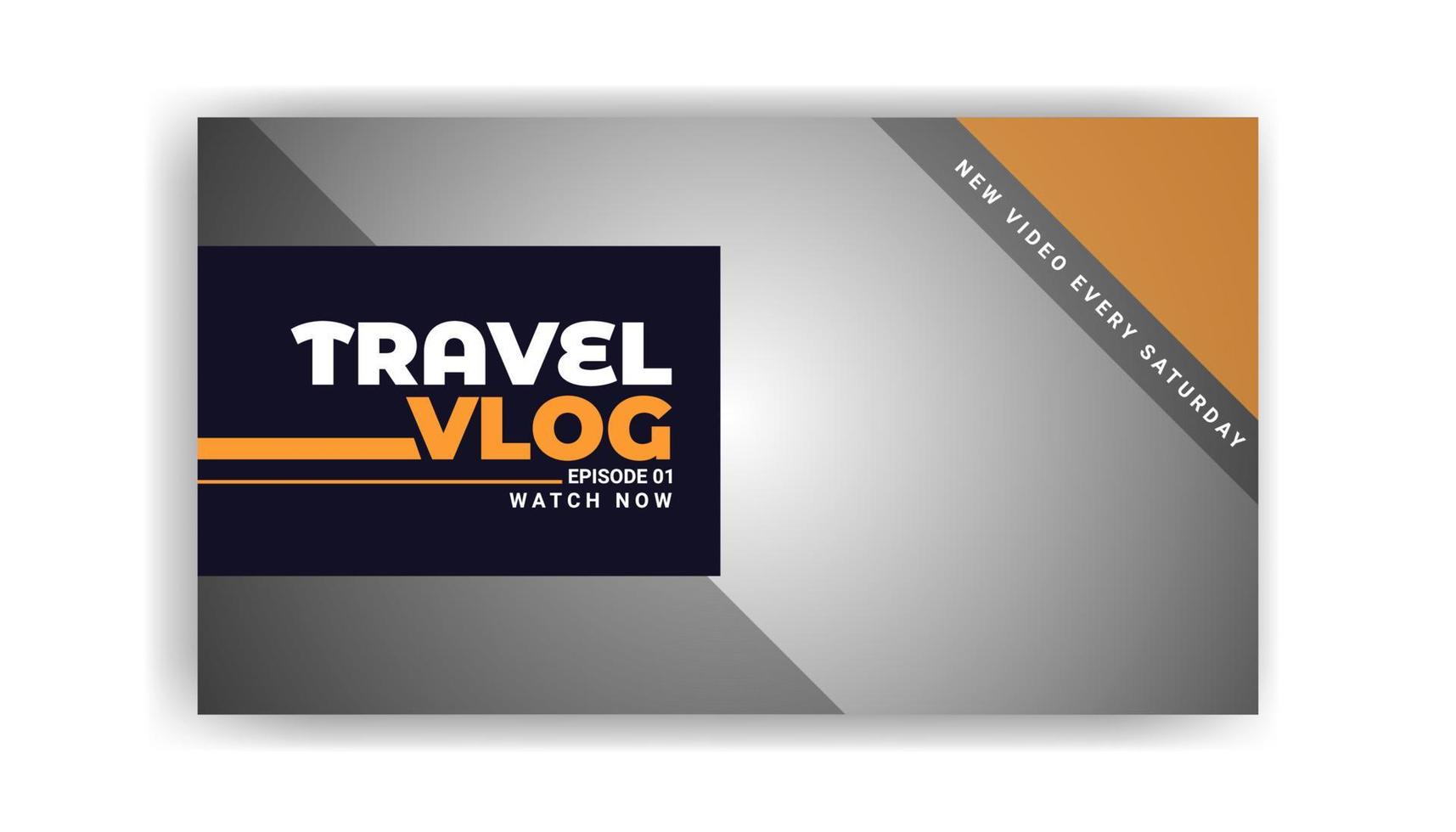 MODERN CREATIVE VIDEO THUMBNAIL FOR TRAVEL CHANNEL. vector