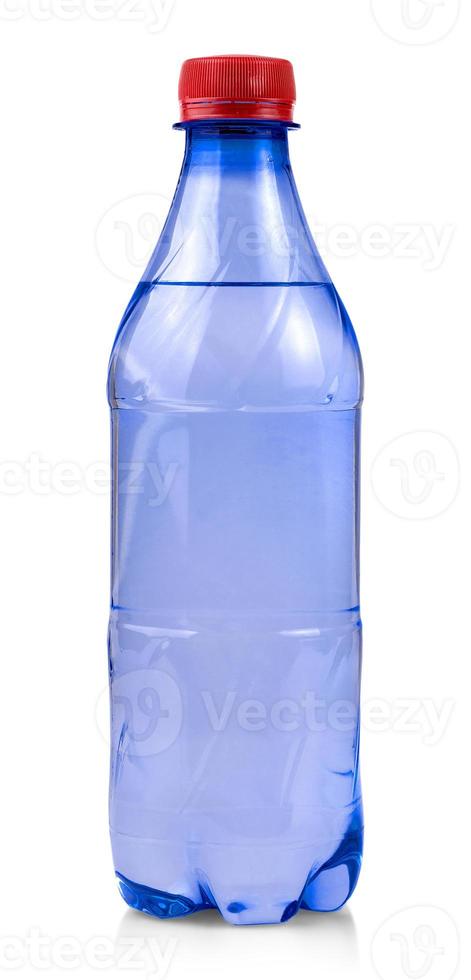 water bottle isolated on white with clipping path photo