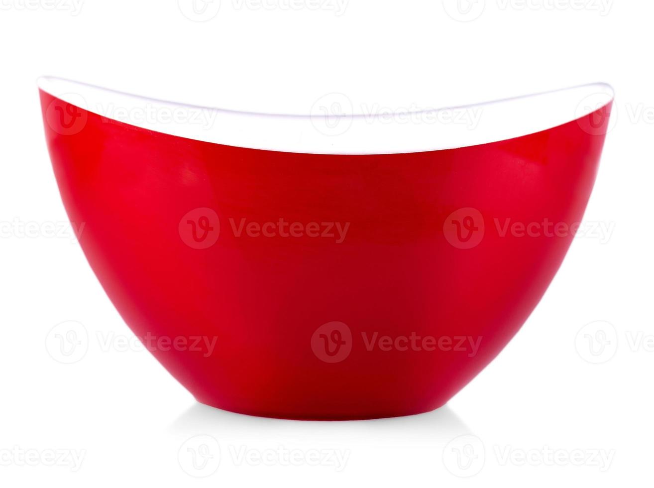 red plate on white background photo