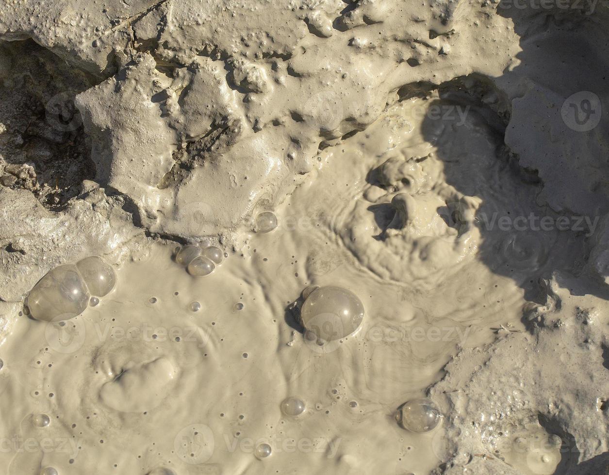 The Closeup of a Mud Volcano or Mud Dome on Kamchatka photo