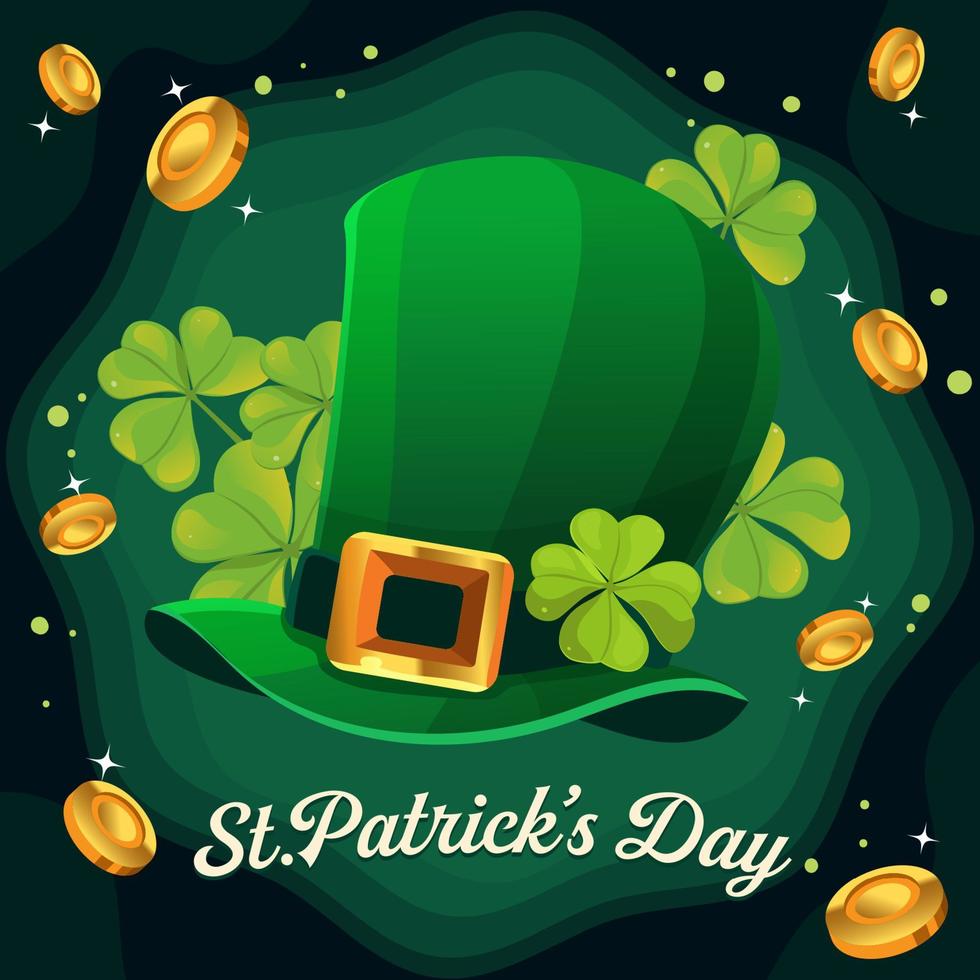 Green Hat on St Patricks Day vector