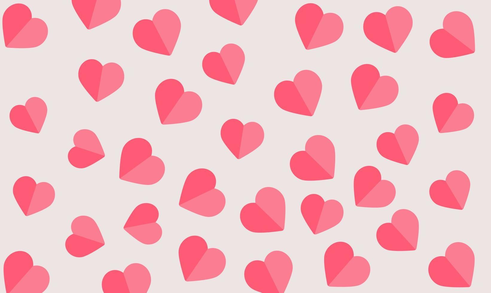 Seamless Pattern With Pink Hearts vector
