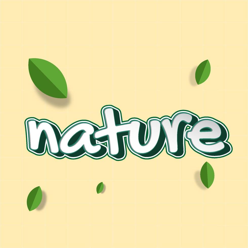 Nature Text for Title or Headline. In Fancy style vector