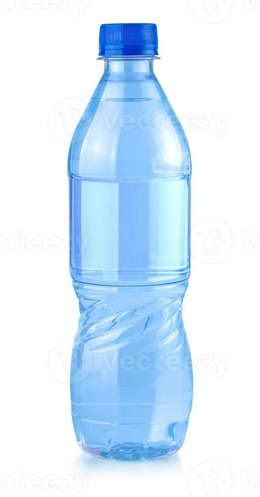 The blue Soda water bottle. photo