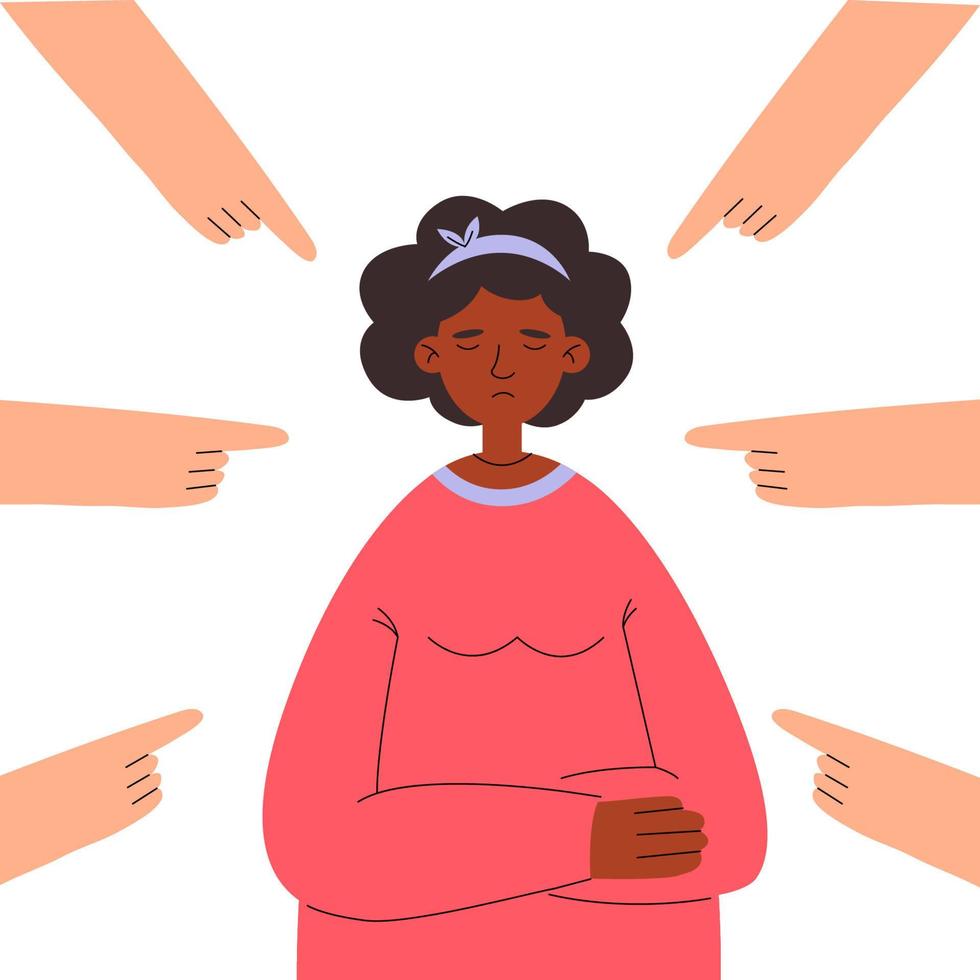 acoso adolescente, racismo, acoso a una niña afroamericana por el color de la piel. ilustración vectorial en estilo plano de dibujos animados. 5736519 Vector en Vecteezy acoso adolescente, racismo, acoso a una niña afroamericana por el color de la piel. ilustración vectorial en estilo plano de dibujos animados. 5736519 Vector en Vecteezy