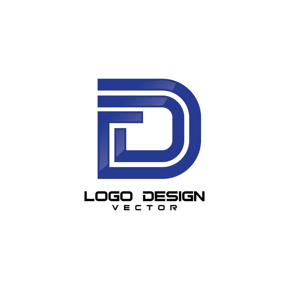 vector de plantilla de logotipo de letra d