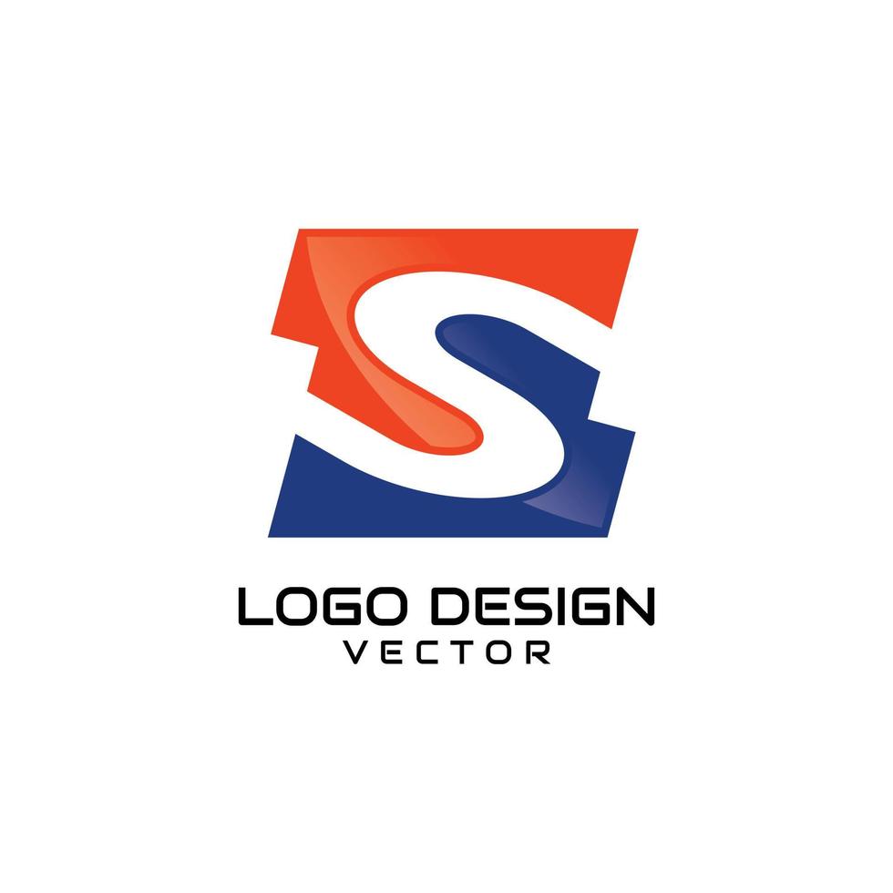 logotipo de la empresa resumen letra s vector