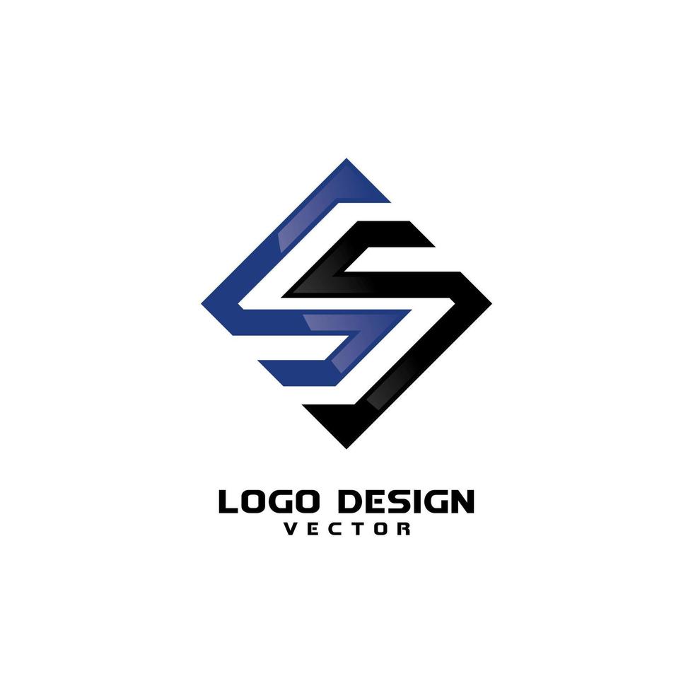 Modern S Linear Logo Template Vector