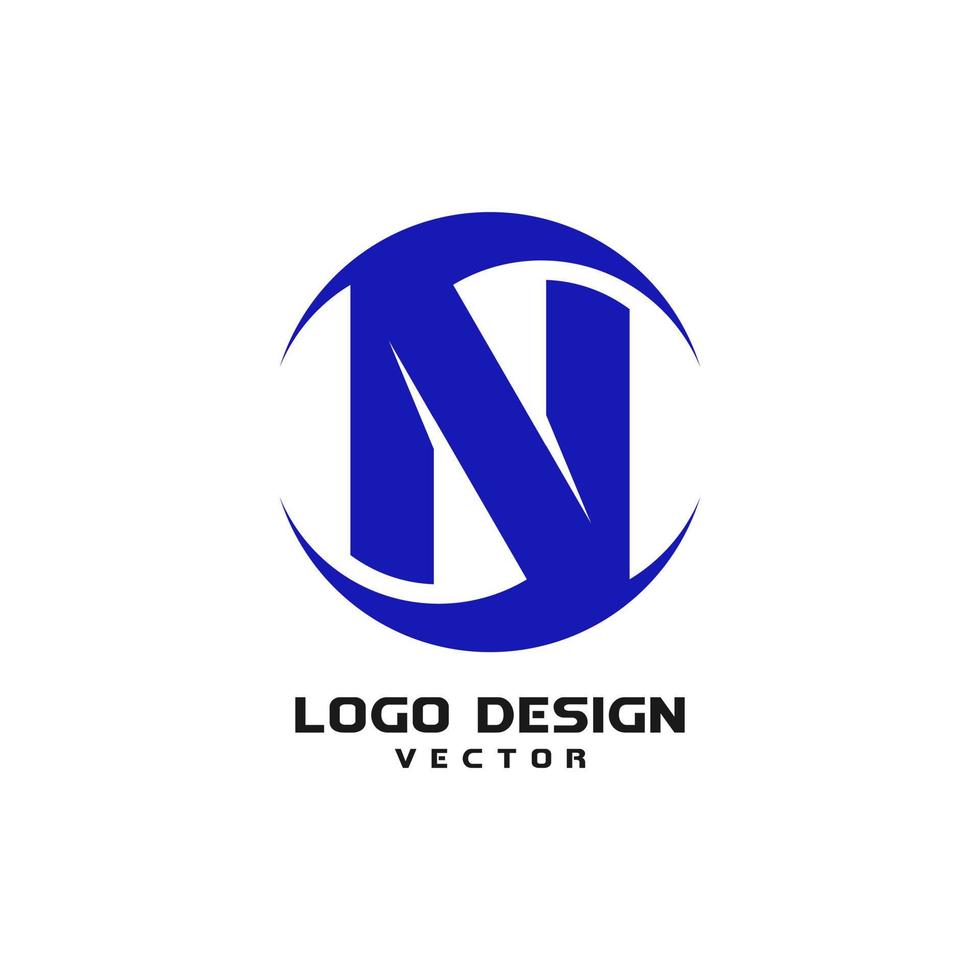 vector de diseño de logotipo de icono de letra n abstracto