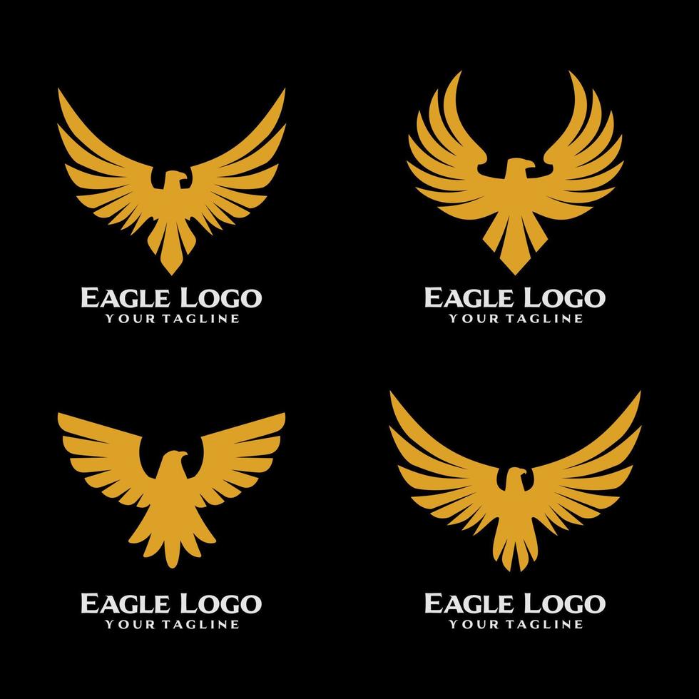 plantilla de logotipo de pájaro águila vector