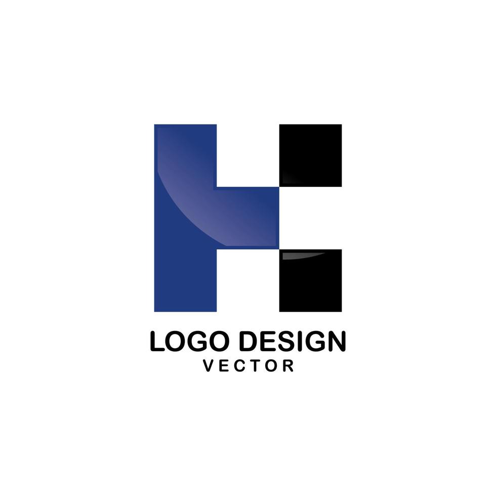 diseño de logotipo de símbolo h abstracto moderno vector