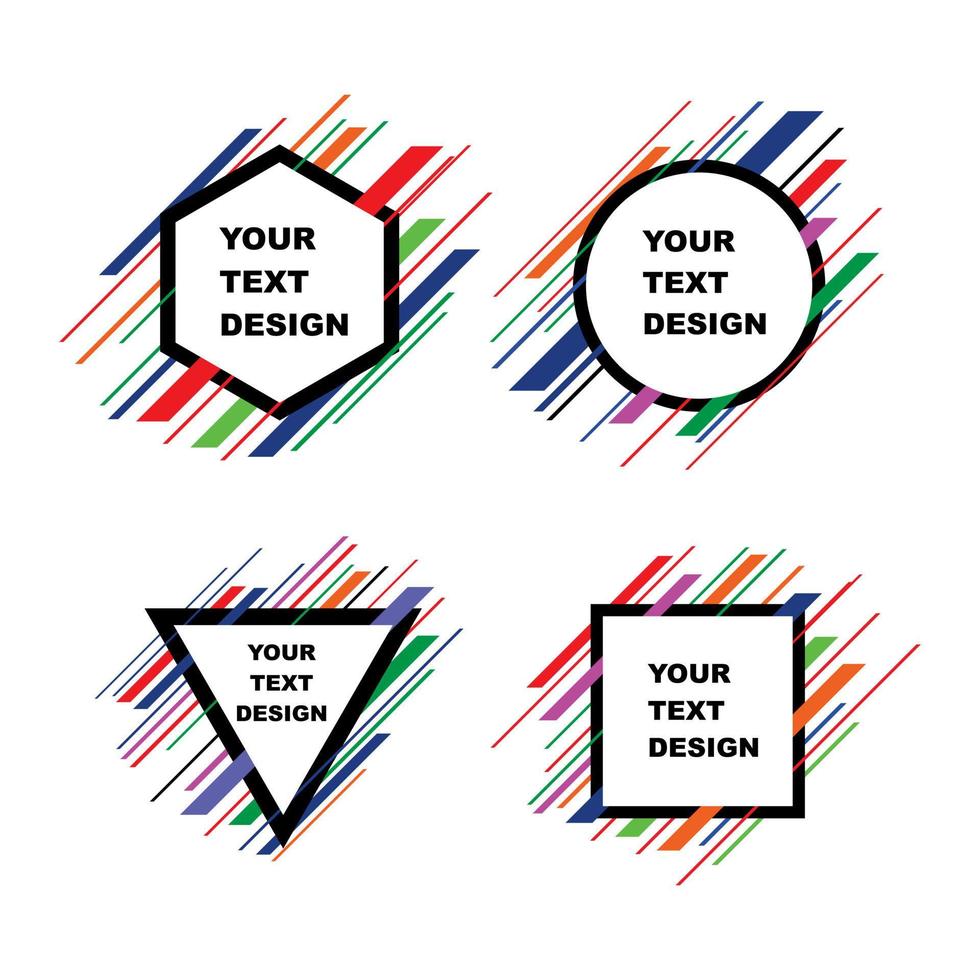 Modern Art For Text Design Template vector