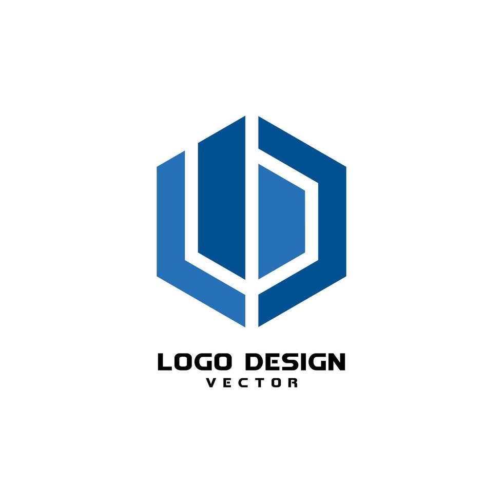 diseño de logotipo de polígono b vector