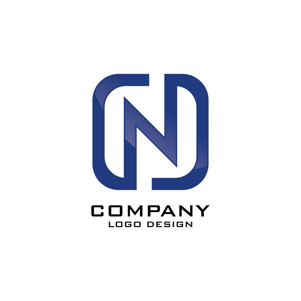 diseño de logotipo de empresa comercial con letra n vector