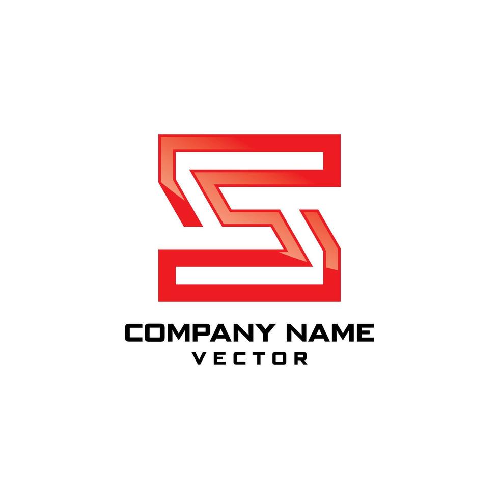 S Linear Logo Design Vector