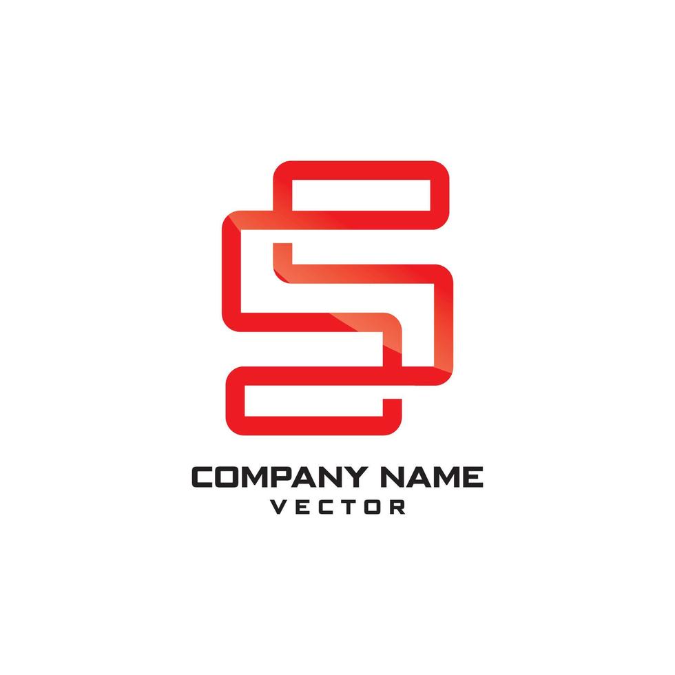 Line Art S Symbol Company Logo Template vector
