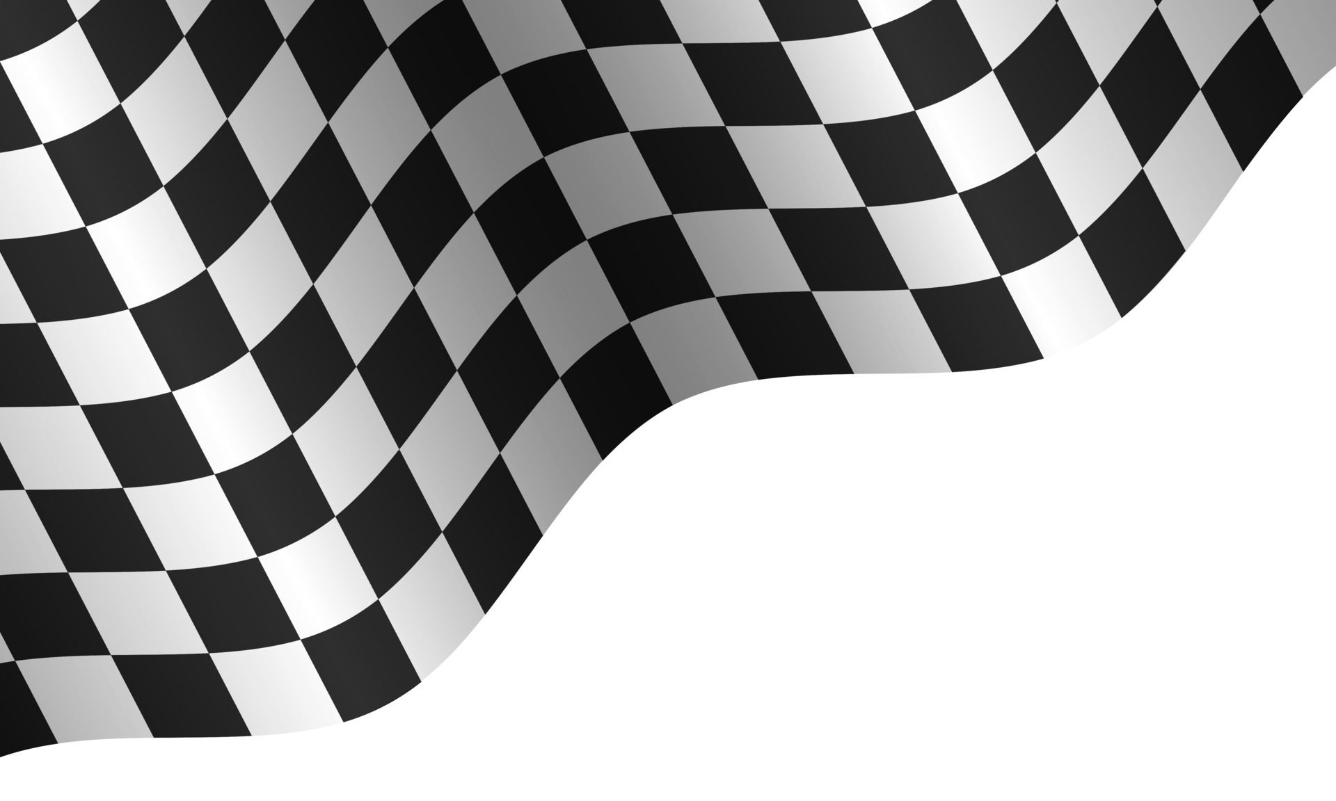 Checkered flag wave on white background design for sport race