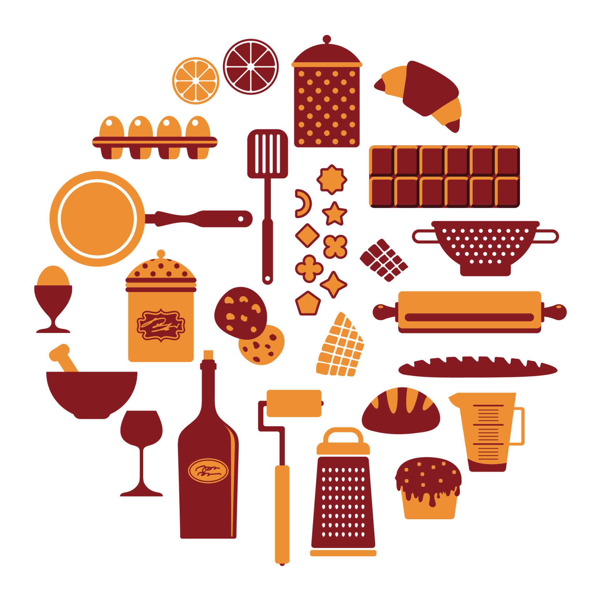 https://static.vecteezy.com/system/resources/previews/005/736/942/original/set-of-food-icons-bakery-kitchen-equipment-utensil-isolated-objects-on-white-background-a-set-of-items-on-the-theme-of-cooking-flat-cartoon-illustration-about-food-and-cooking-vector.jpg