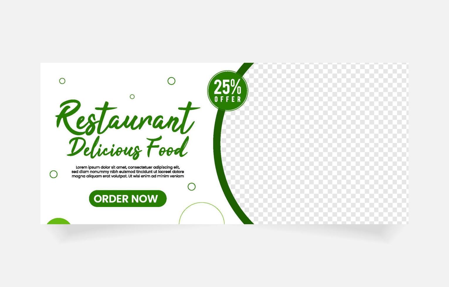 Food restaurant banner template vector