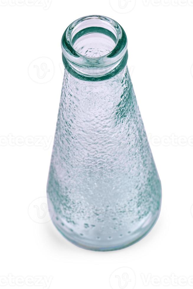 Vintage Glass Bottle Isolated on White Background photo