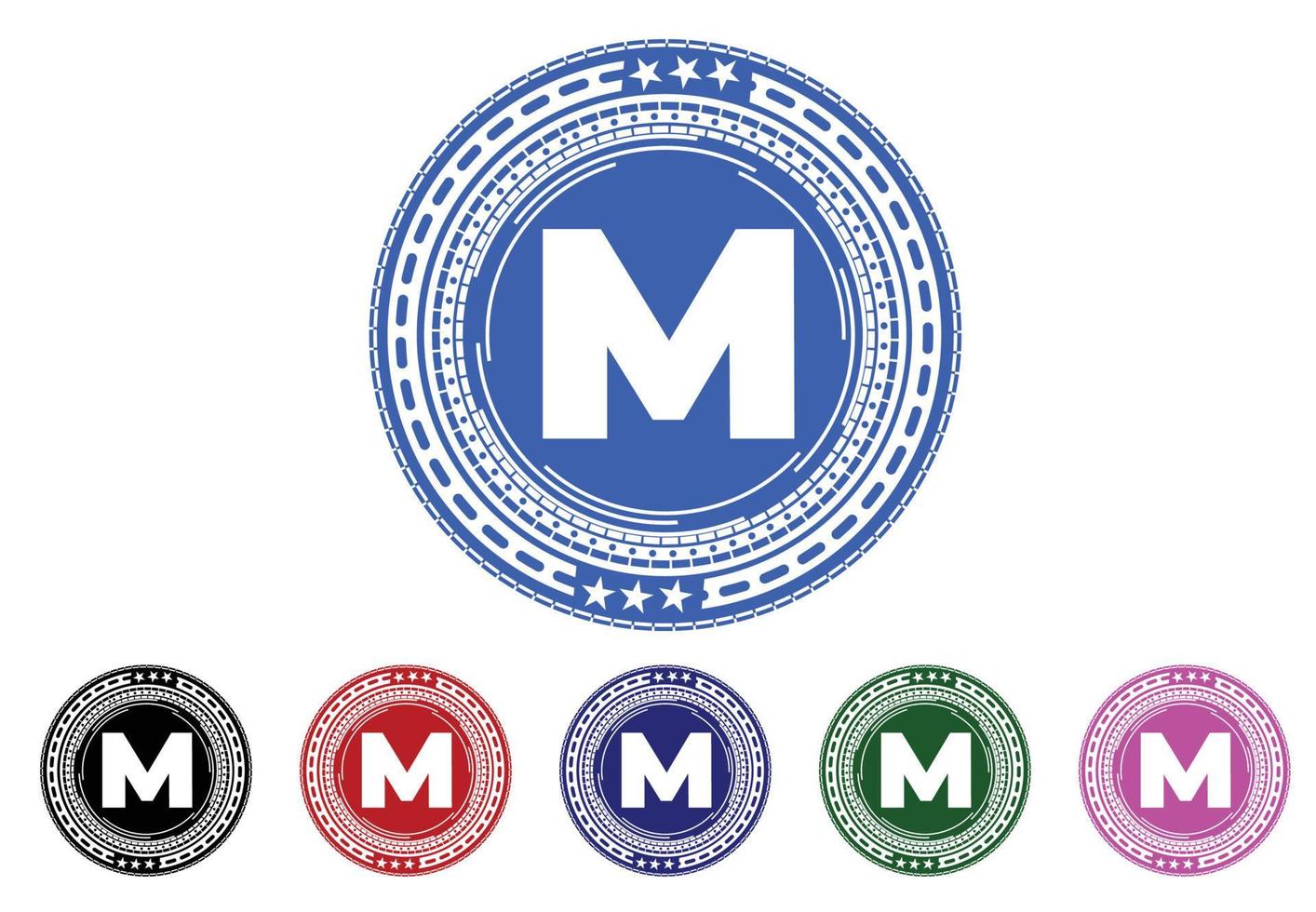 M letter new logo and icon design vector